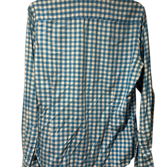 Simons Checkered Blue and White Men's Shirt - Picture 6 of 8